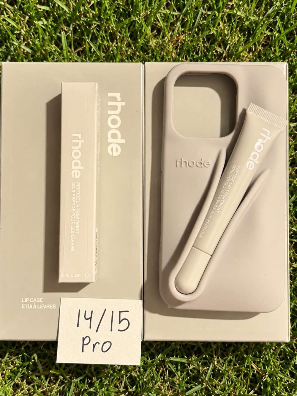 RHODE Lip Treatment & Silicone Phone Case - GREY